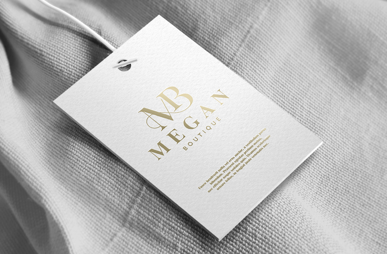 Megan Boutique - Logo su cartellino vestito