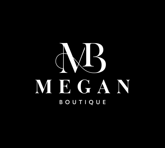 Megan Boutique - Logo su sfondo nero
